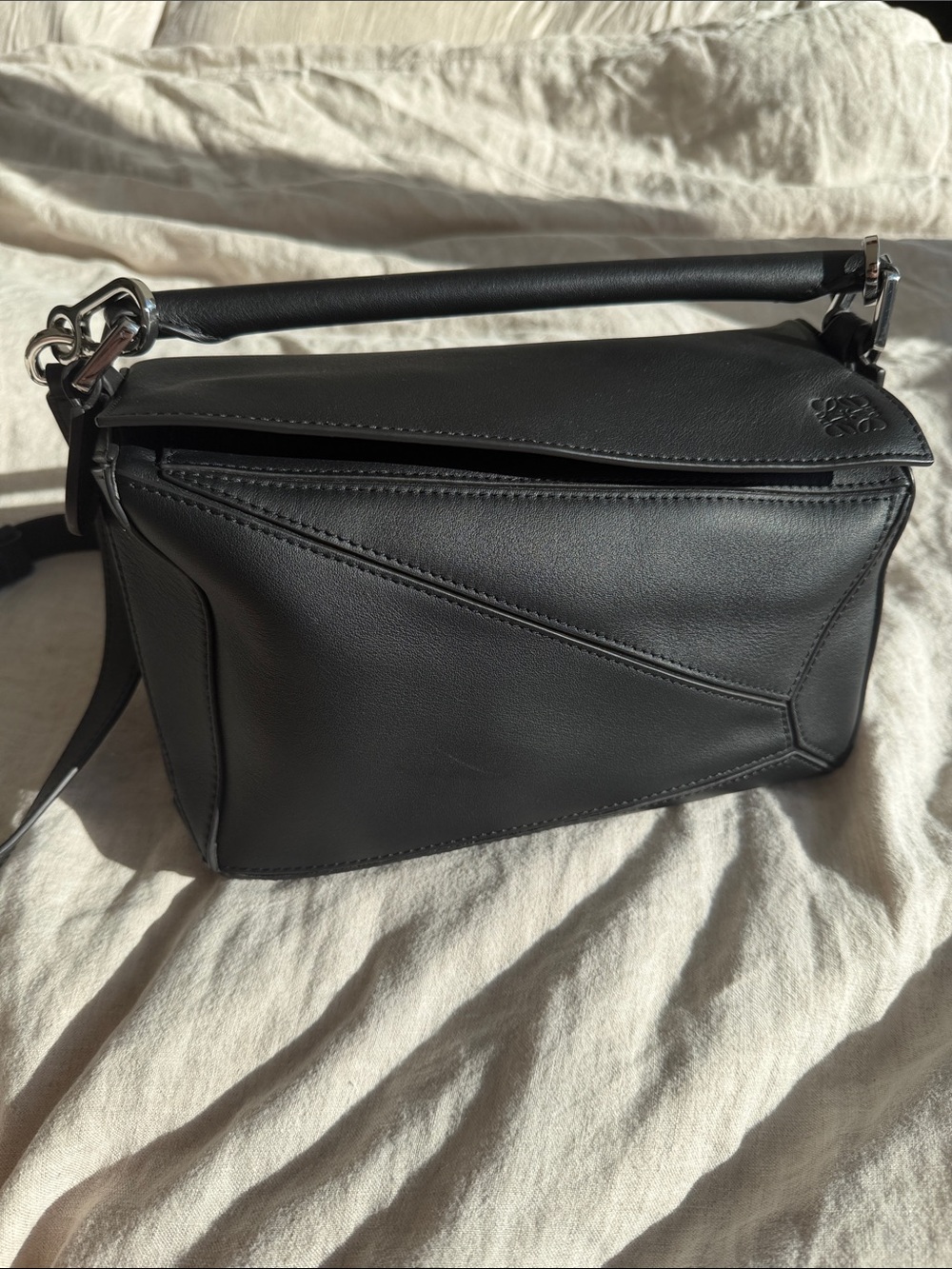 Loewe Small Black Puzzle Bag